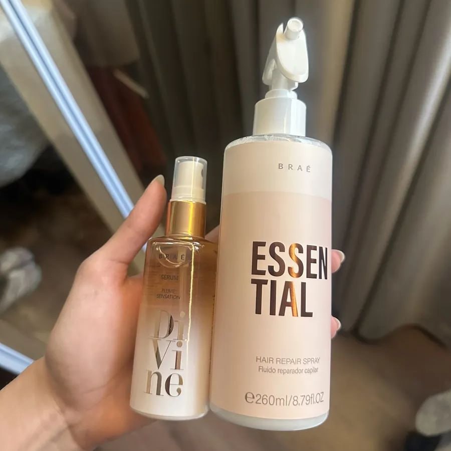 Kit Braé Essential Sérum e Óleo para Cabelos Danificados com Ácido Hialurônico