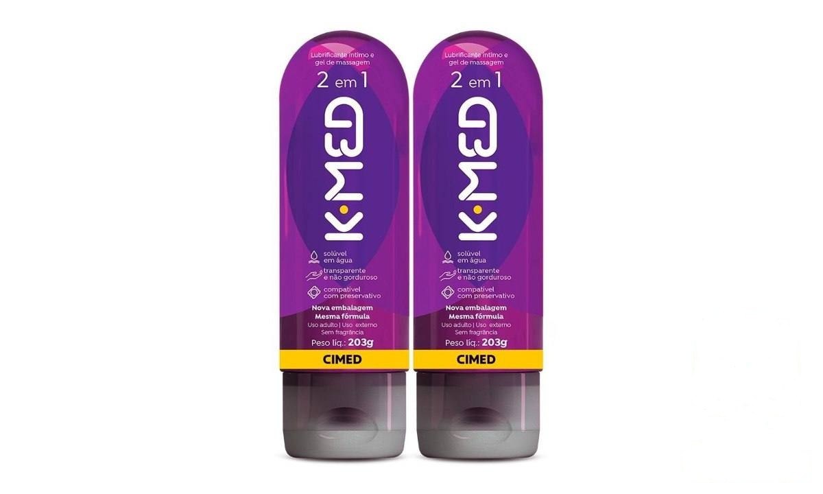 ⚠️ KIT C/ 2 UNIDADES GEL LUBRIFICANTE ÍNTIMO K-MED 2 EM 1 200ML
