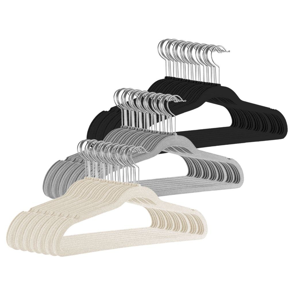KIT CABIDES VELUDO PARA ROUPAS ADULTO 30 UNIDADES FINO RESISTENTE