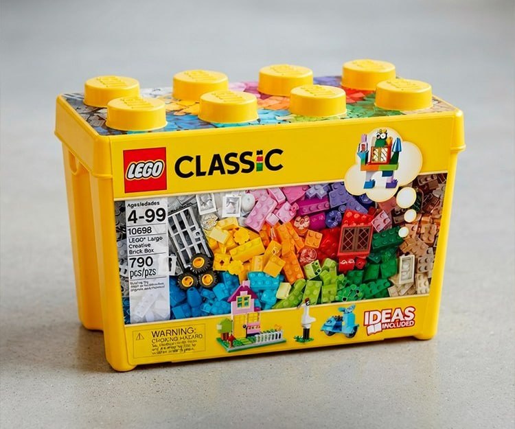Kit Caixa Grande De Peças Criativas Classic 10698 Com 790 Peças Lego