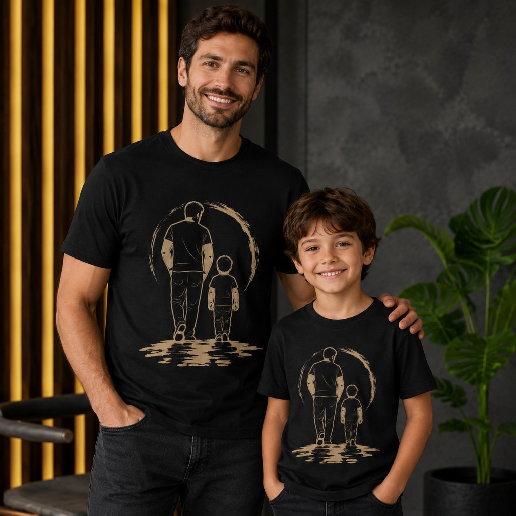 Kit Camiseta Tal Pai Tal Filho Dia dos Pais Melhor Amigo Parceiro Companheiro 100% Algodão