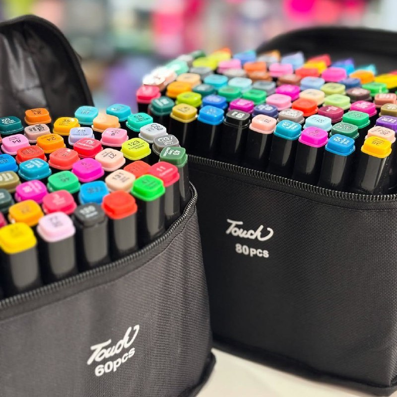 Kit Canetas Marcadoras Dupla Ponta Aquarela / 24 a 168 Cores / Para Crianças e Desenho