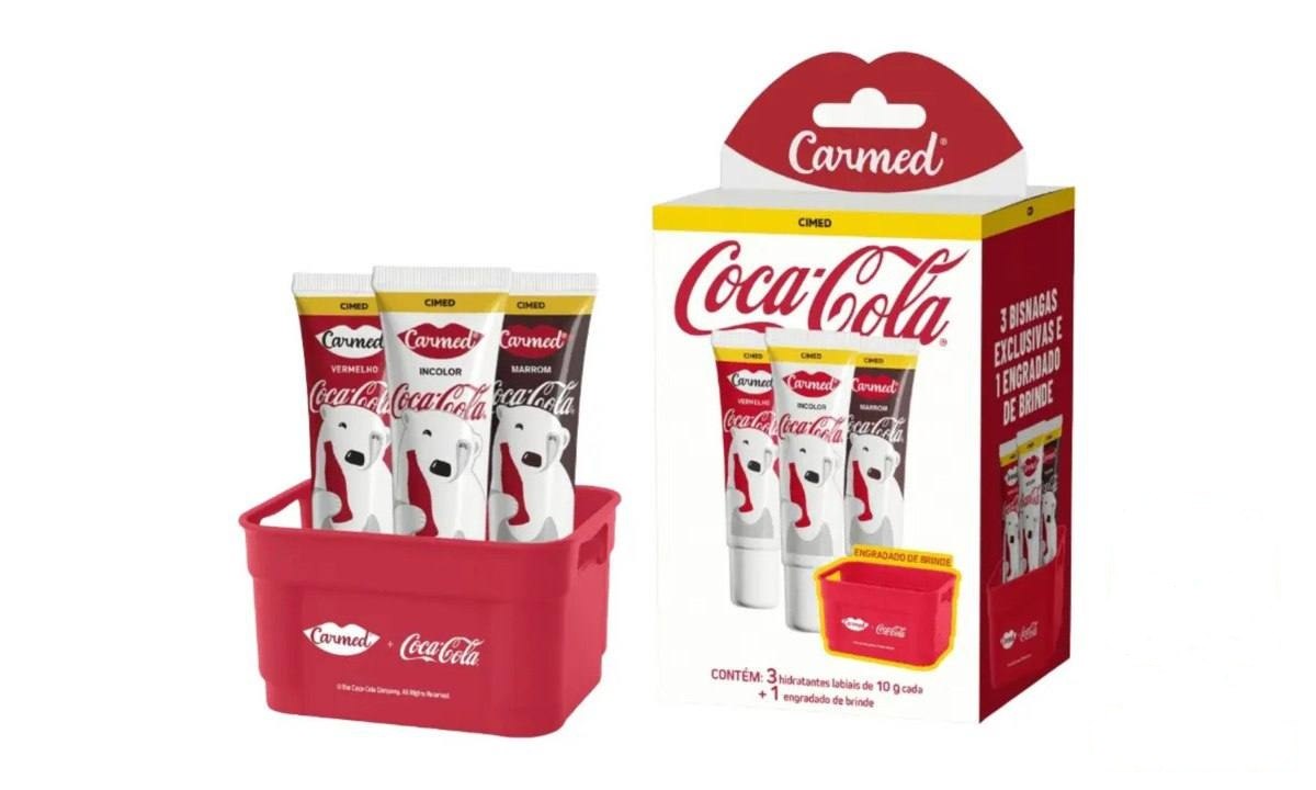 ⚠️ KIT CARMED COCA-COLA 3 HIDRATANTES LABIAIS 10G + ENGRADADO