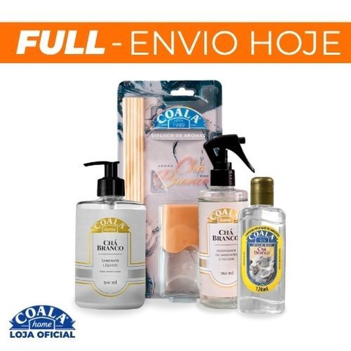 ➡️ KIT COALA HOME CHÁ BRANCO 4 ITENS