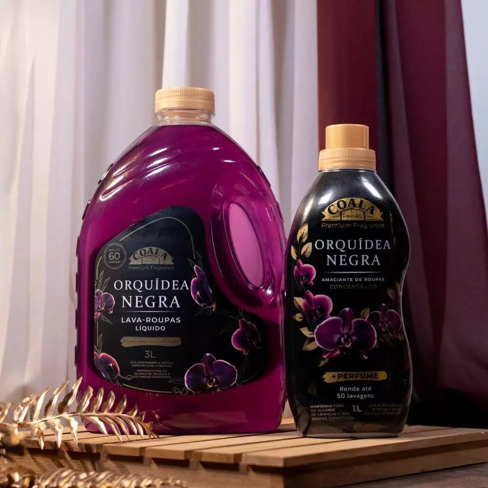 Kit Coala Laundry Orquídea Negra - 1 lava Roupas 3L +1 Amaciante1L