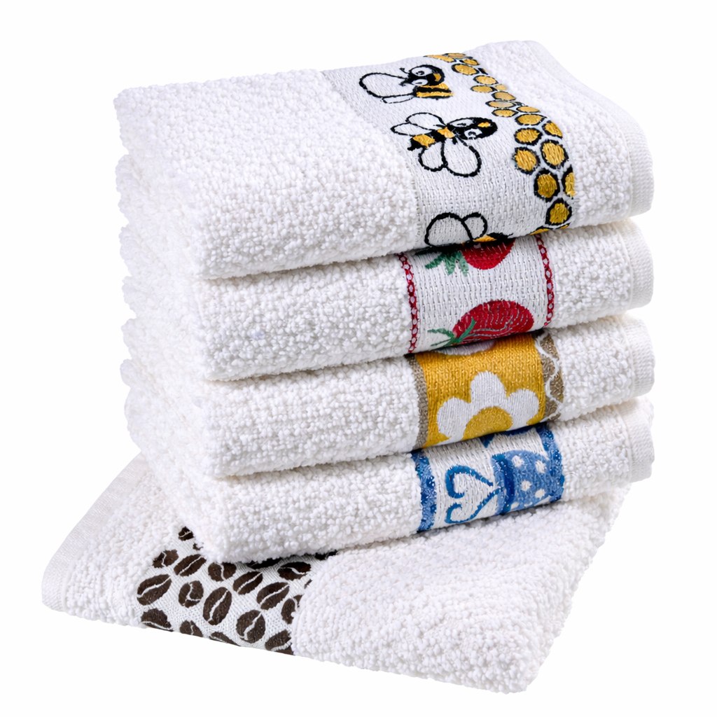🔥 KIT COM 10 TOALHAS DE LOUÇA ALTA ABSORÇÃO ALGODÃO DETALHE EM JACQUARD COZINHA COPA