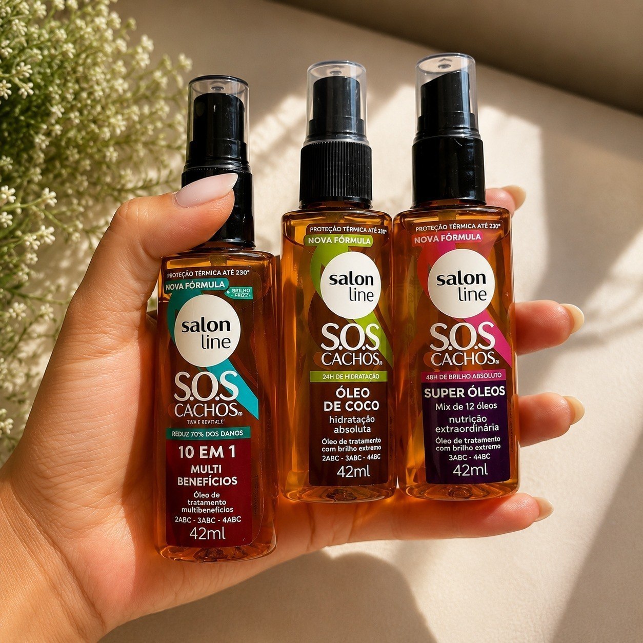 Kit com 3 Óleos de Tratamento Coco, Super Óleos e Multibenefícios