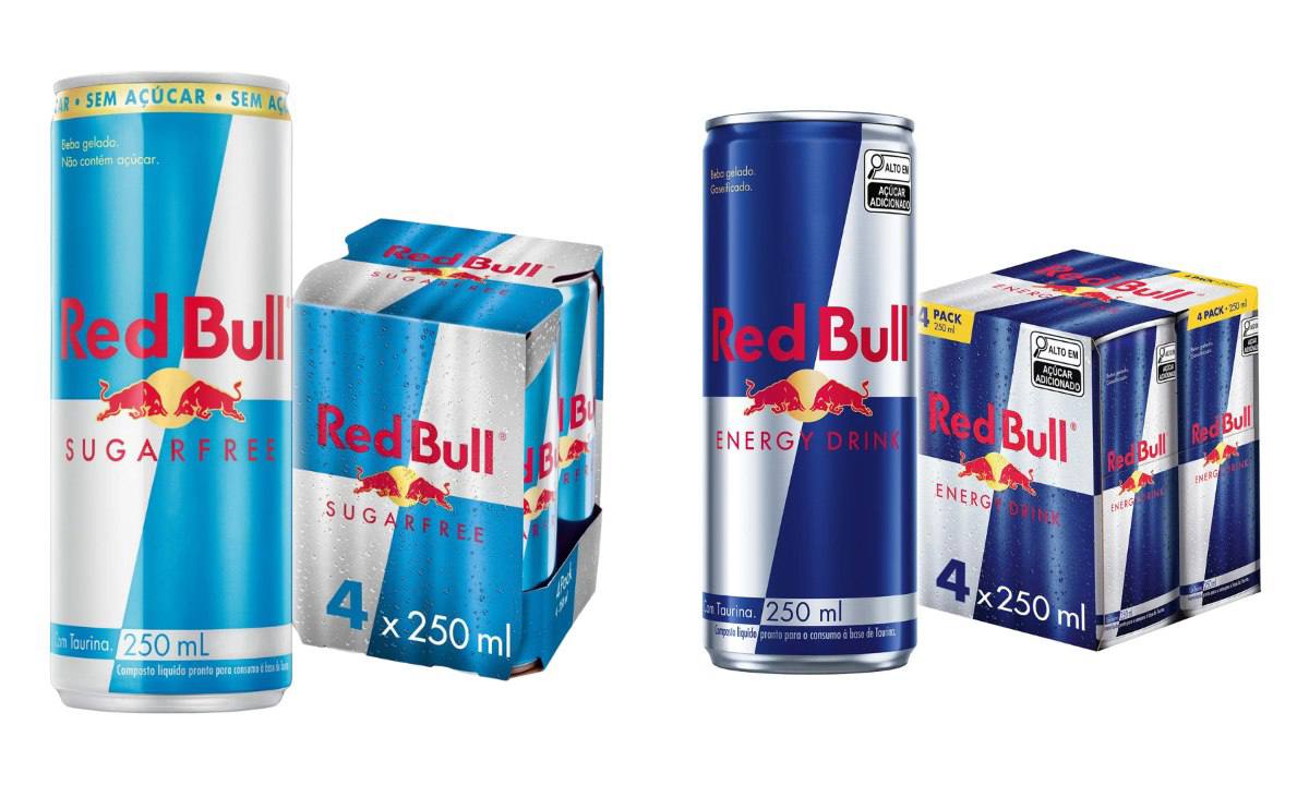 ➡️ Kit com 4 Energético Red Bull Sugar Free 250ml