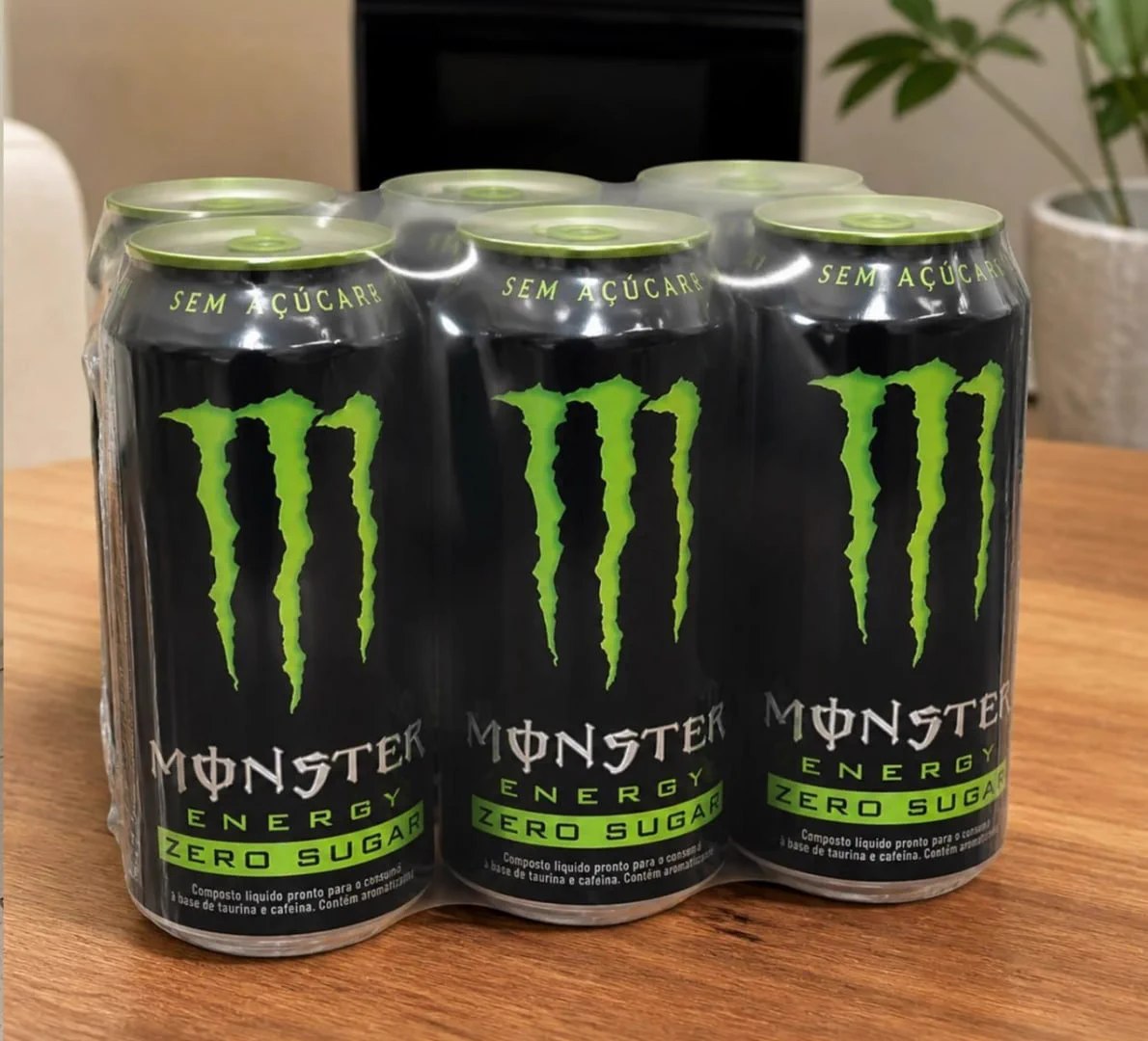 Kit com 6 Energético Zero Açúcar Monster 473ml