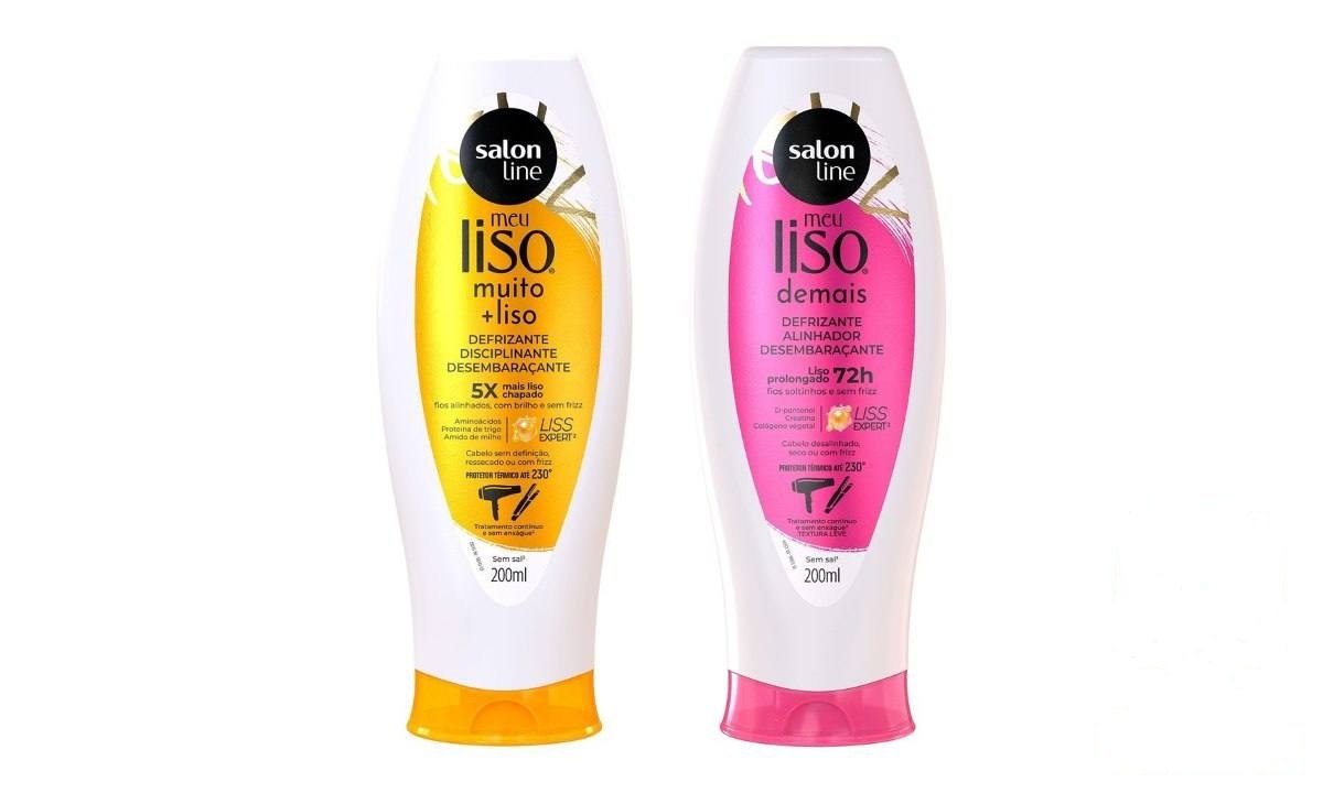 ⚠️ KIT DEFRIZANTES MEU LISO DEMAIS E MUITO+LISO E 200ML SALON LINE