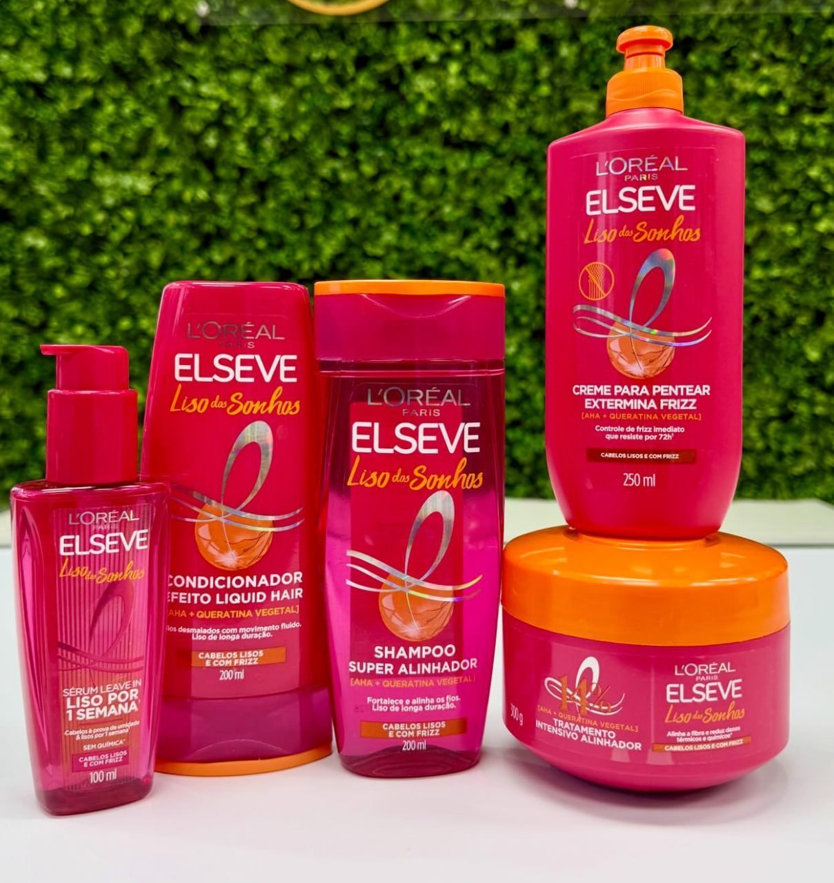 Kit Elseve Liso Dos Sonhos AHA + Queratina Vegetal (5 produtos)