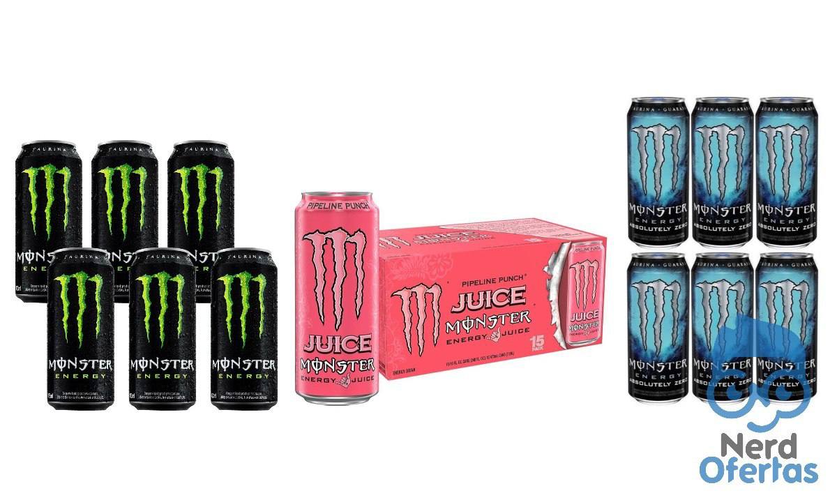 🚨KIT ENERGÉTICO MONSTER 473ML - 6 UNIDADES