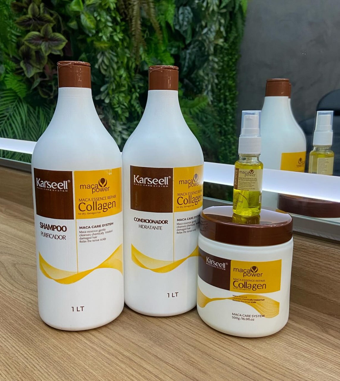 Kit Karseen Collagen Máscara + Shampoo + Condicionador +óleo