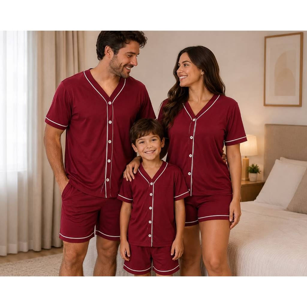 Kit Pijama Família Americano Combinando Mãe Pai Filho Adulto Infantil