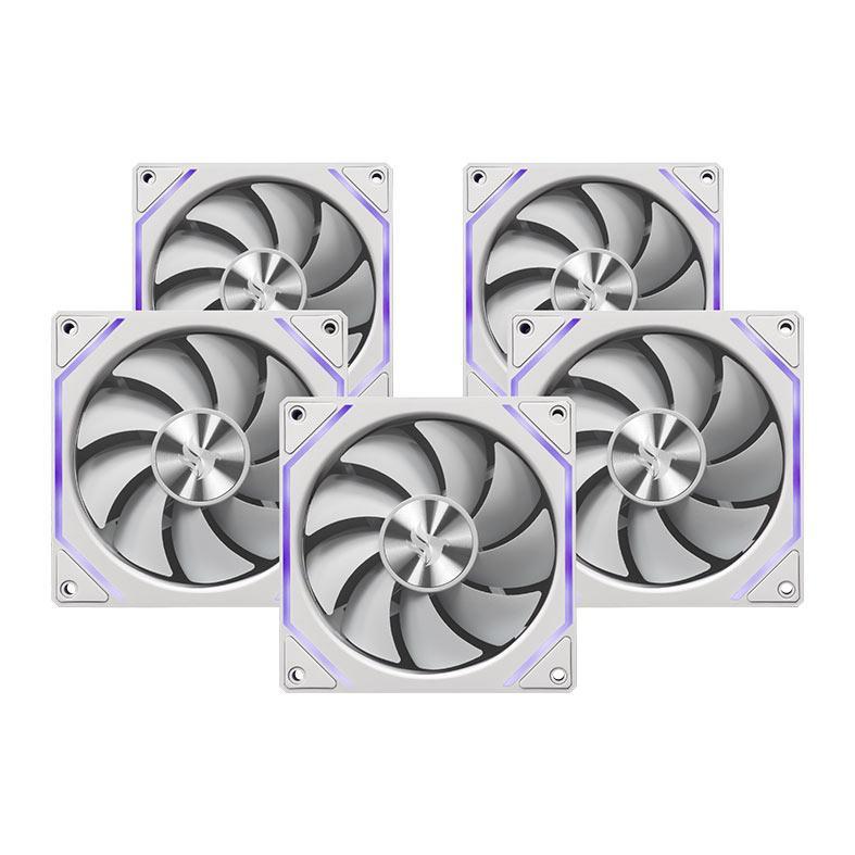 ⚠️ KIT VENTOINHA PICHAU VENTUS NX, ARGB, 5X120MM, BRANCO, PCH-VTNX5-WH01
