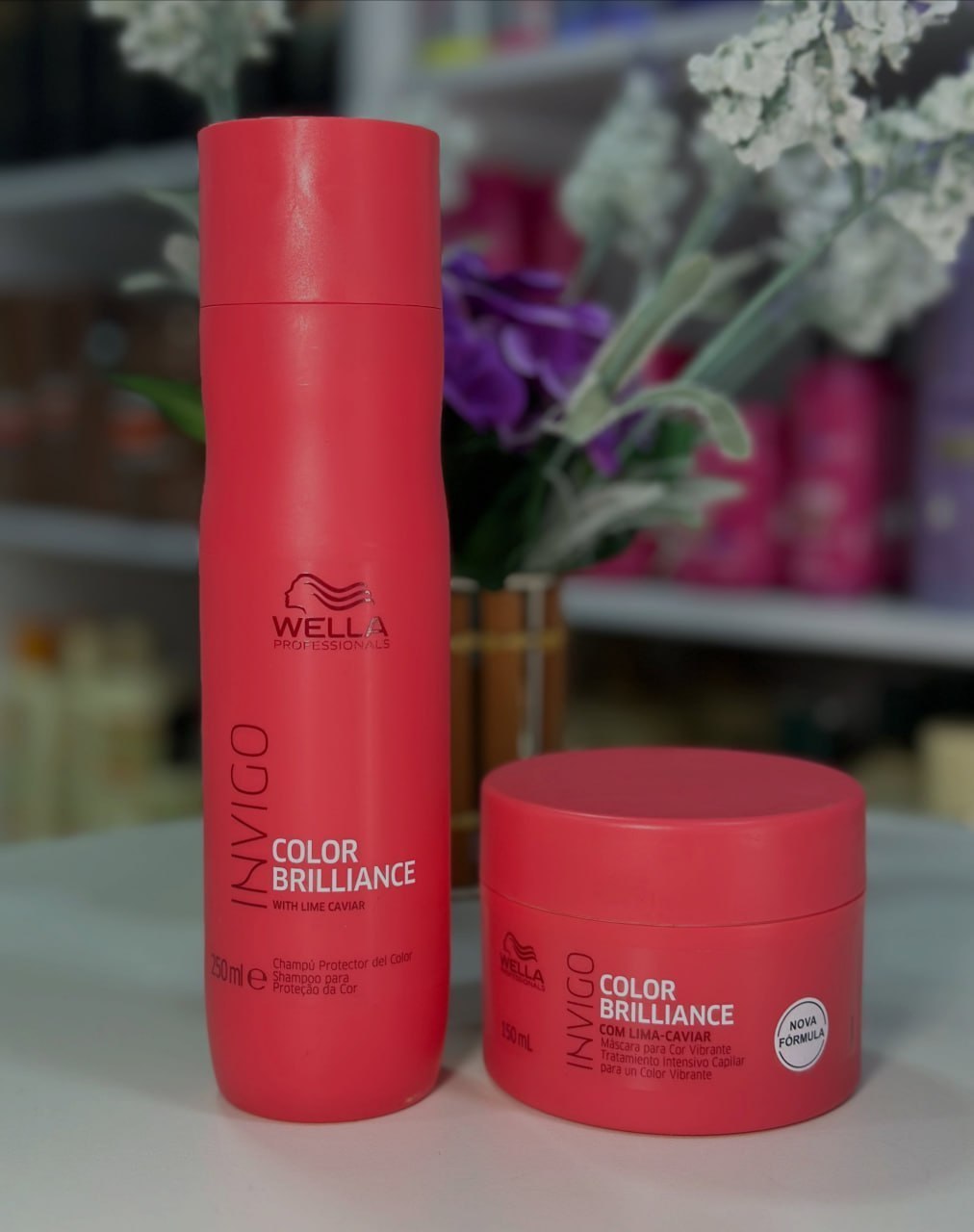 Kit Wella Invigo Color Brilliance: Shampoo 250ml e Máscara 150ml para Cabelos Coloridos