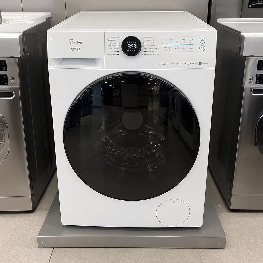 Lava E Seca 11kg Branca Slim Conectada Midea Branco MF201