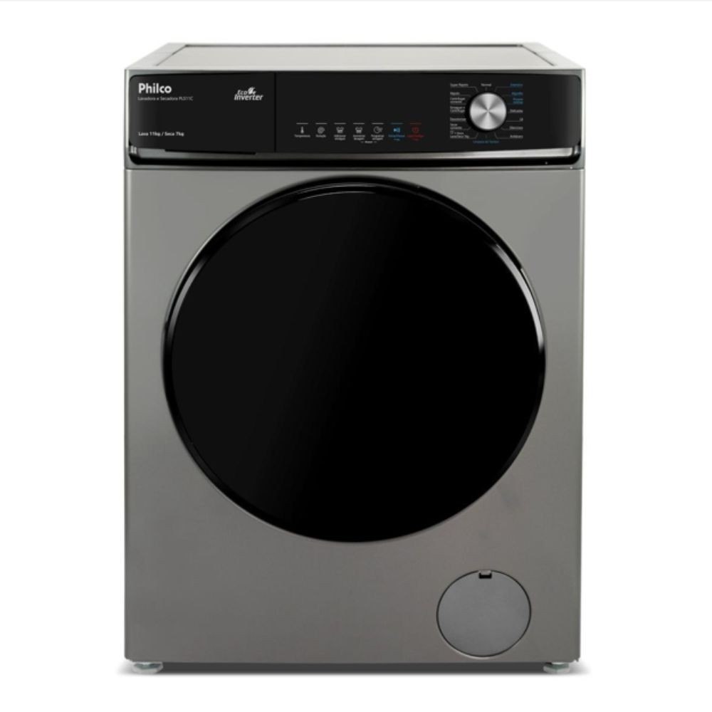 ⚠️ LAVA E SECA PHILCO 16 PROGRAMAS PLS ECO INVERTER 10KG TITANIUM
