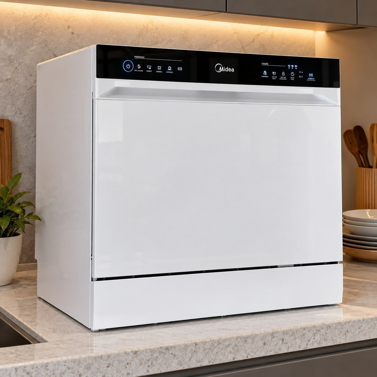 Lava Louças 8 Serviços Branco Touch Plus Midea 127v