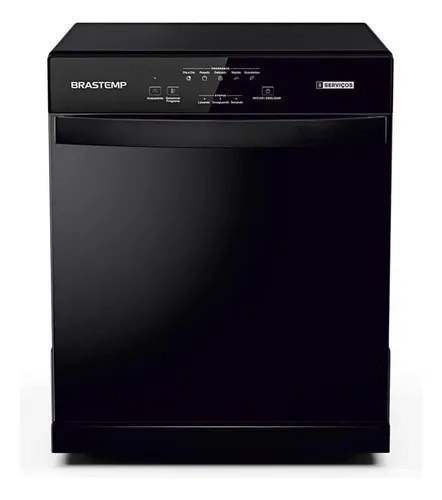 ⚠️ Lava Louças Brastemp 8 Serviços Preta BLF08AE Preto