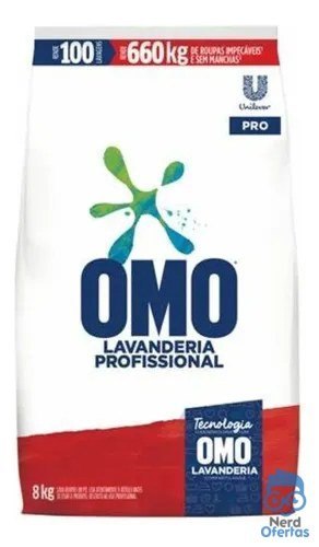 ⚠️ Lava Roupas Pó Lavanderia Profissional Omo Pro Pacote 8kg