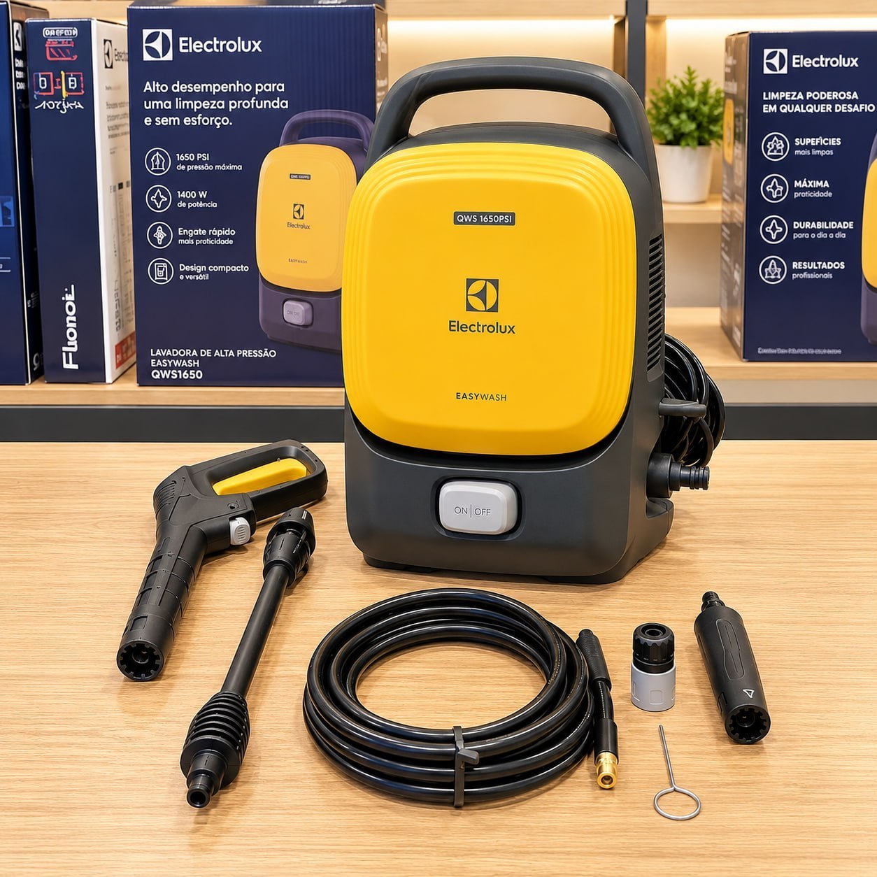 Lavadora de Alta Pressão Electrolux 1650PSI 1400W de Potência com Engate Rápido EasyWash Lav...