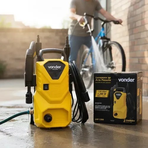 ⚠️ Lavadora De Alta Pressão Vonder Leve Lav 1300 90bar Cor Amarelo-Preto Frequência 60 Hz