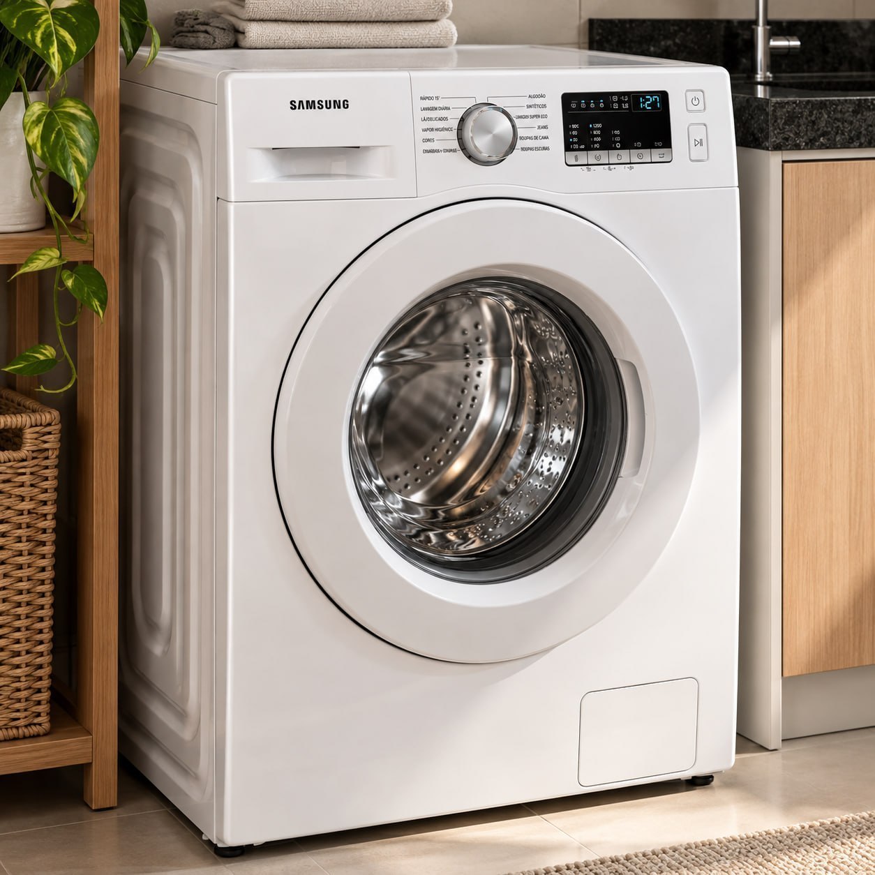 Lavadora Digital Inverter Samsung Ww11t Branca 11kg Cor Branco