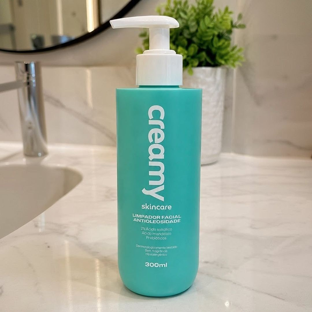 LIMPADOR FACIAL ANTIOLEOSIDADE 300ML - CREAMY