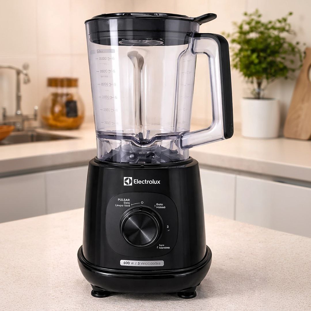 Liquidificador Electrolux 600W 2,7L Efficient TriForce 3 Velocidades Preto (EBL700) 127V
