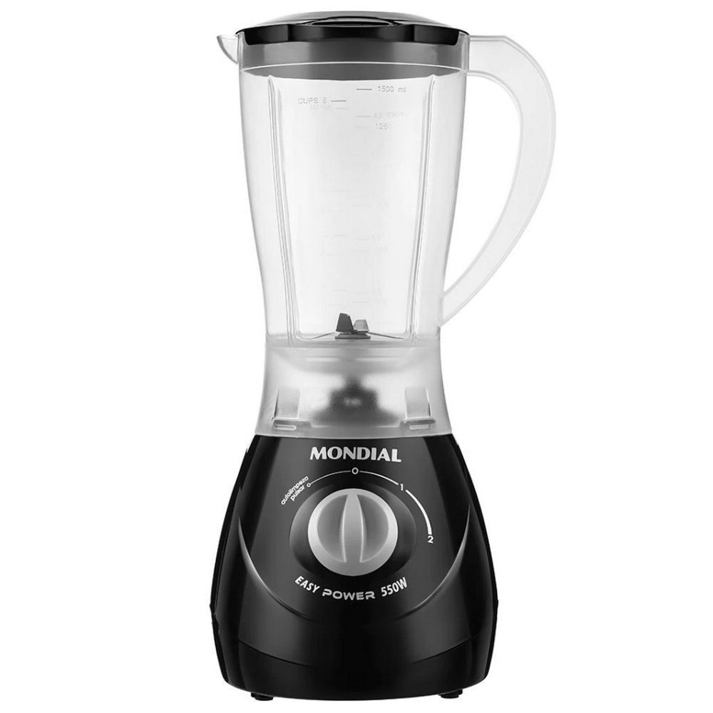 LIQUIDIFICADOR MONDIAL POWER L-550 2 VELOCIDADES E PULSAR 550W