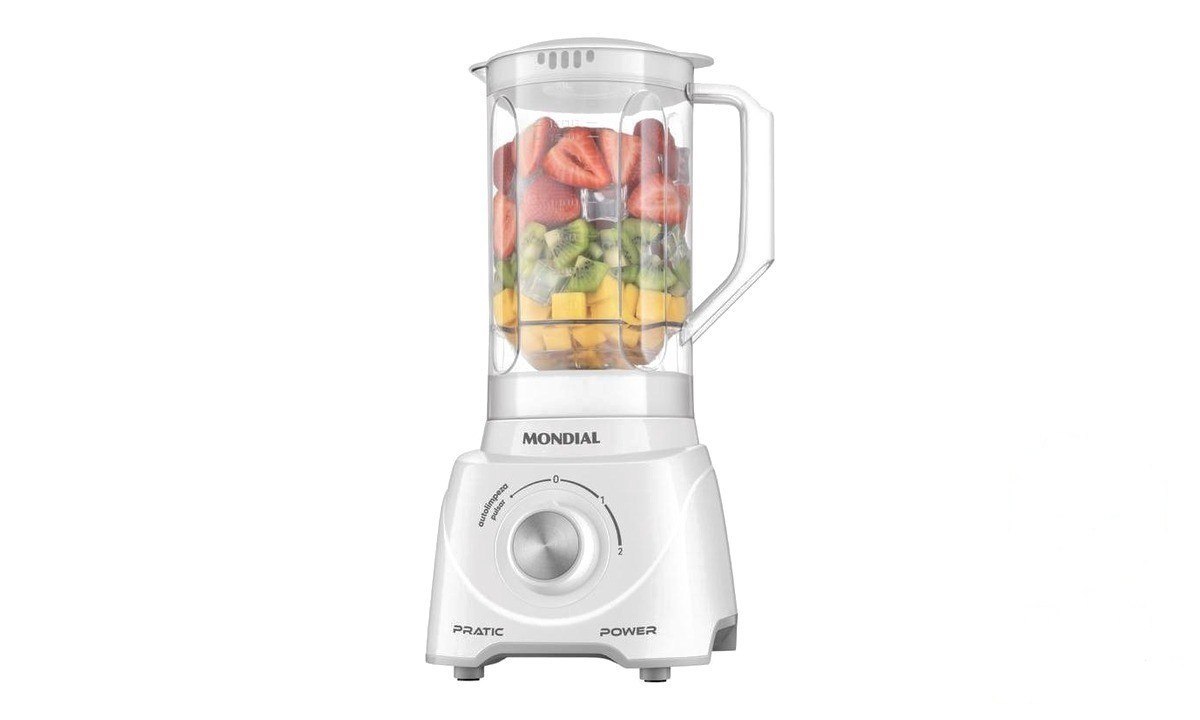 ➡️ LIQUIDIFICADOR MONDIAL PRATIC POWER L-97-W 2 VELOCIDADES PULSAR 550W BRANCO