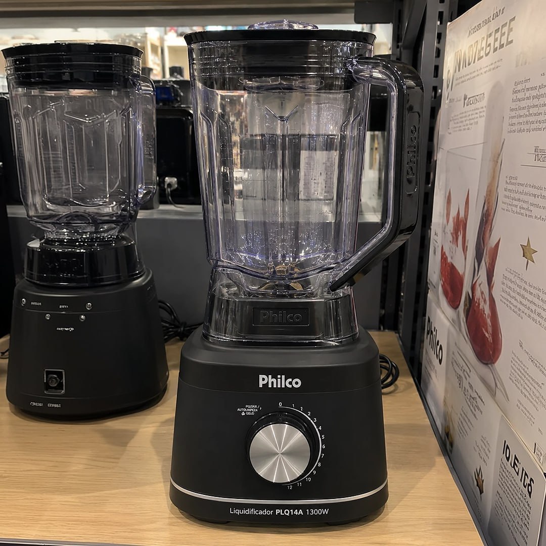 Liquidificador Philco Plq14a Com Jarra de Plástico 1300W 2.7L Cor Preto