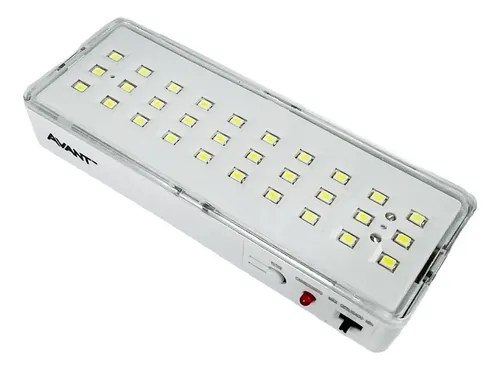 ⚠️ Luminária Emergência Led Barra 1w Avant 30 Leds Branco Frio