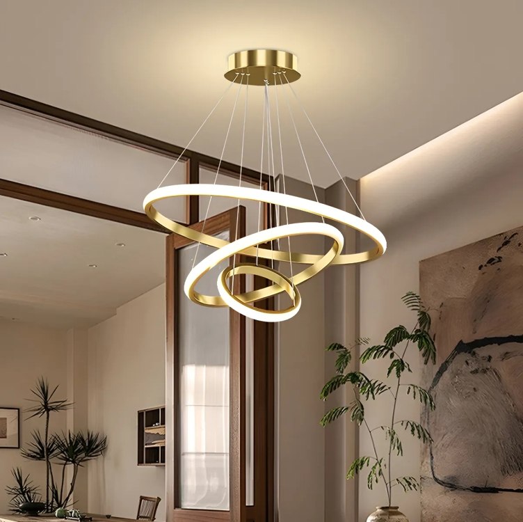 Lustre Led Sala Moderno 60w, 3 Arcos Pendente Luminária Teto