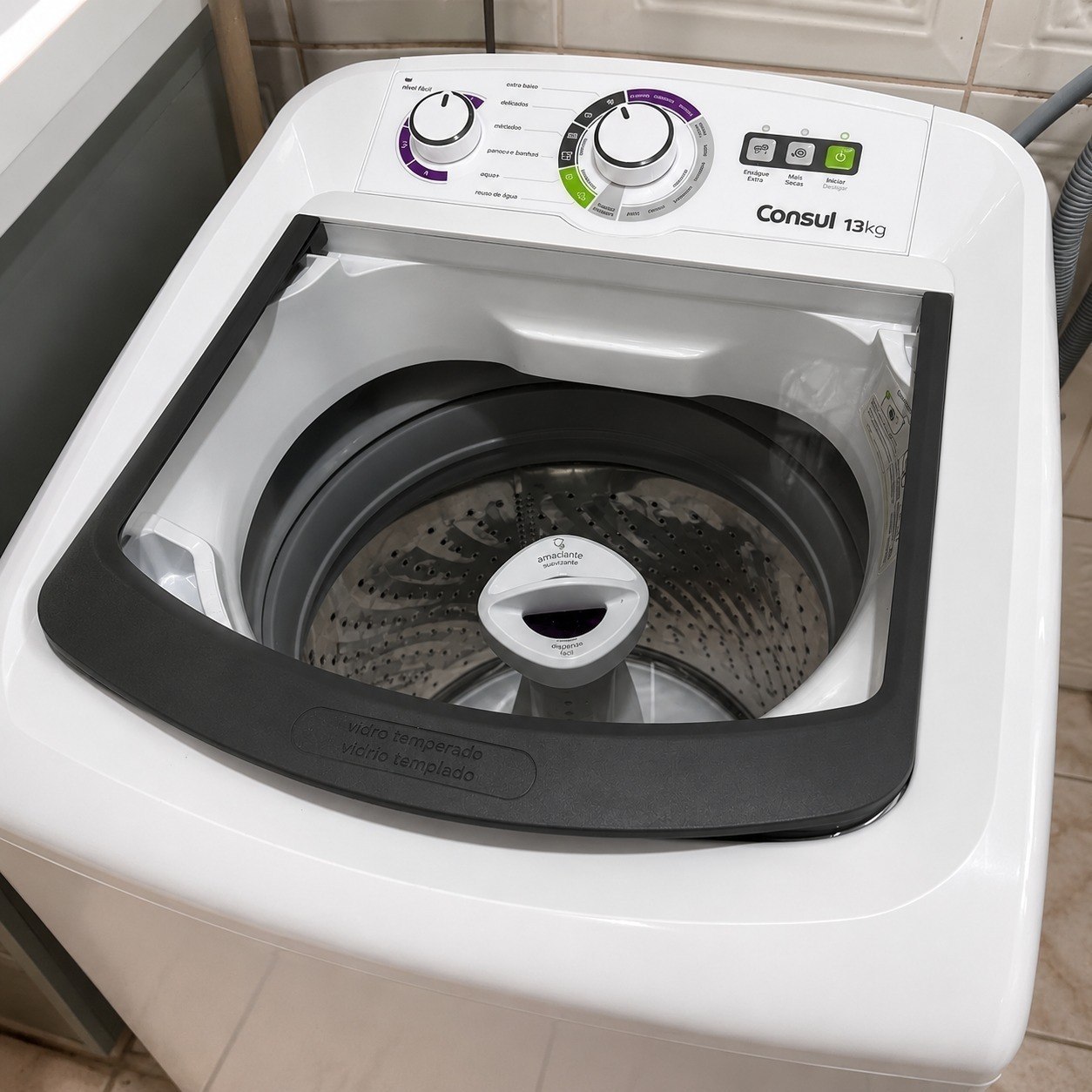 Máquina de Lavar 13Kg Branca Consul com Dosagem Econômica - CWH13AB
