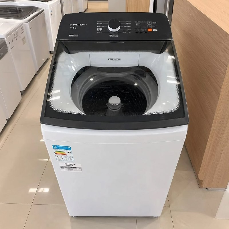 Máquina De Lavar 14kg Smart Sensor Ciclo Brastemp 110v (BWF14AB)