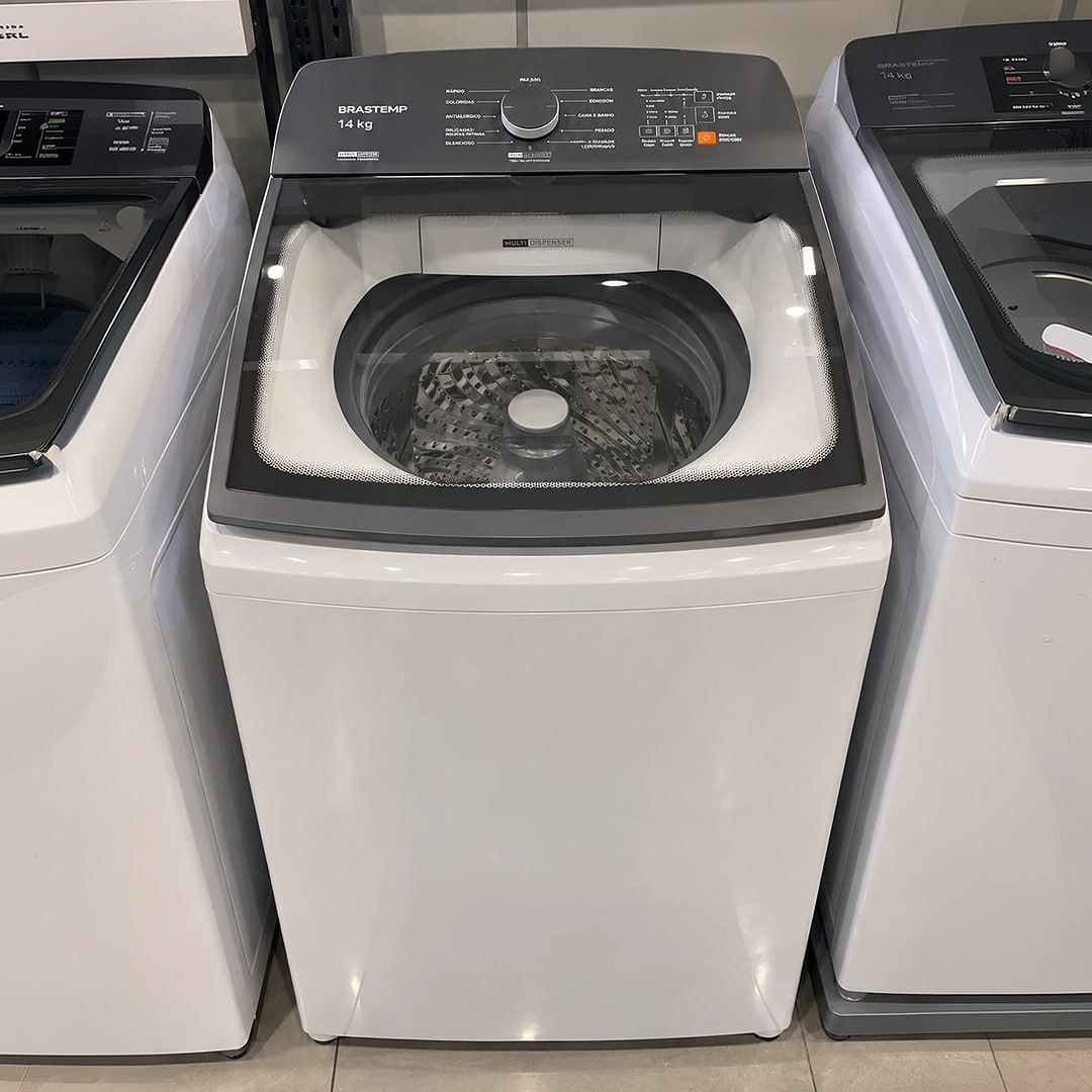 Máquina de Lavar Brastemp 14Kg Branca Smart Sensor- BWJ14AB 127V