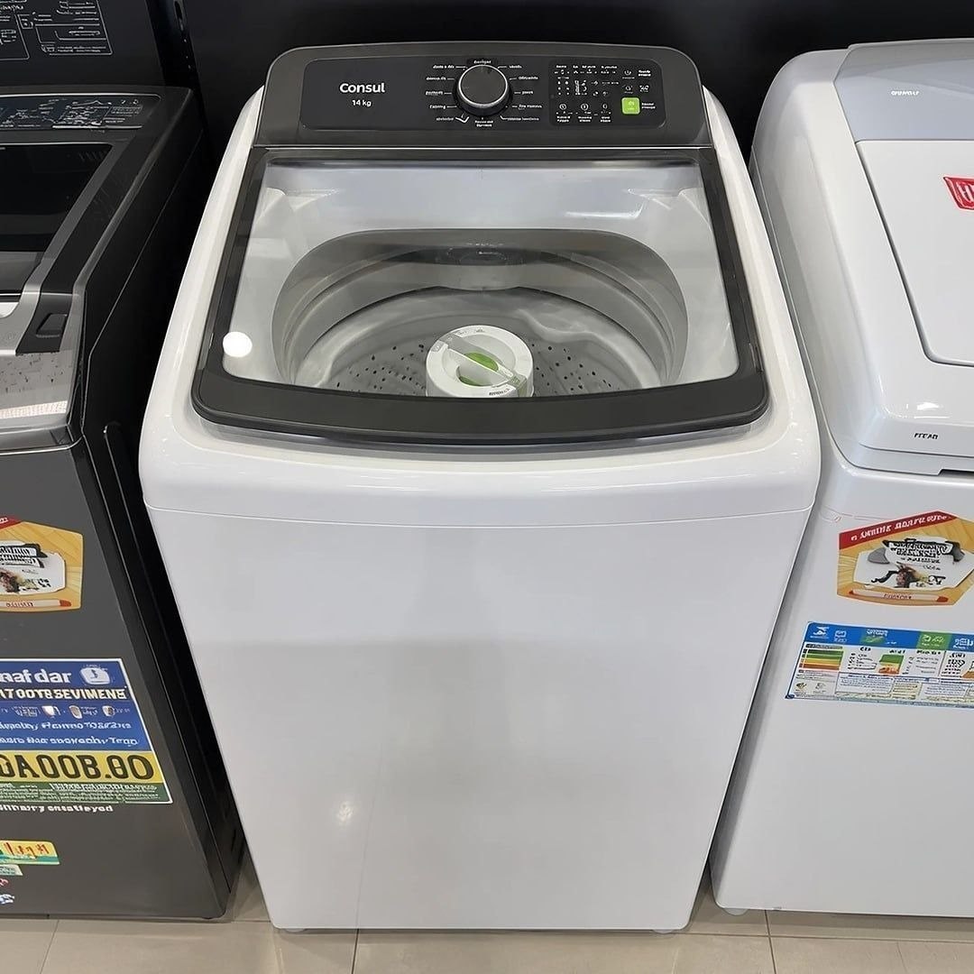 Máquina de Lavar Consul 14Kg Branca com Modo Eco - CWN14AB 127V*