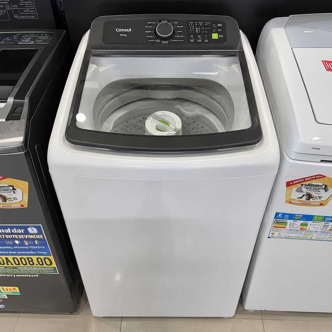 Máquina de Lavar Consul 14Kg Branca com Modo Eco - CWN14AB 220V
