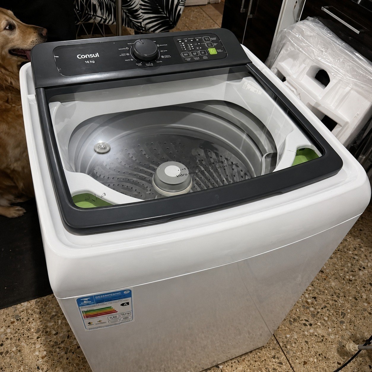 Máquina de Lavar Consul 16Kg Branca com Modo Eco - CWN16AB
