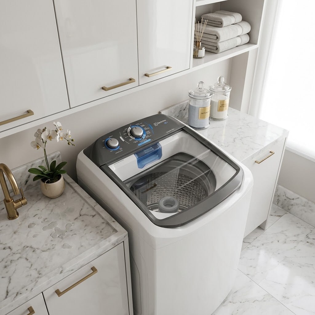 Máquina de Lavar Electrolux 13kg Cesto Inox LDA13 Branco 127v