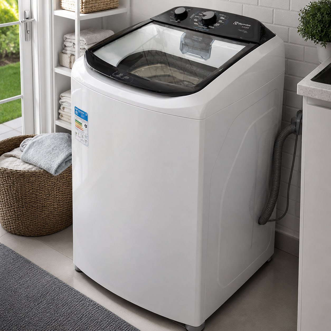 Máquina de Lavar Electrolux 13kg Cesto Inox LDA13 Branco