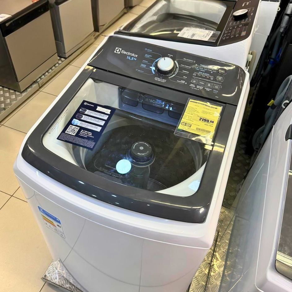 Máquina De Lavar Electrolux 14,5kg Efficient Jetclean Lee15 Branco
