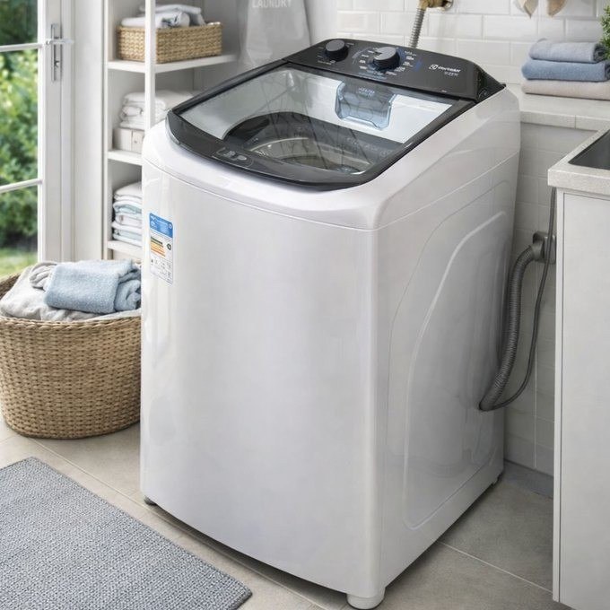 Máquina De Lavar Electrolux Efficient 13kg Auto Cesto Inox Branco