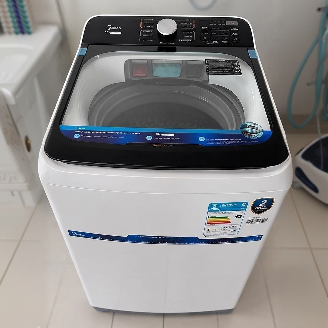 Máquina de Lavar Midea MA512W150A 15kg Wave Agitator Branca