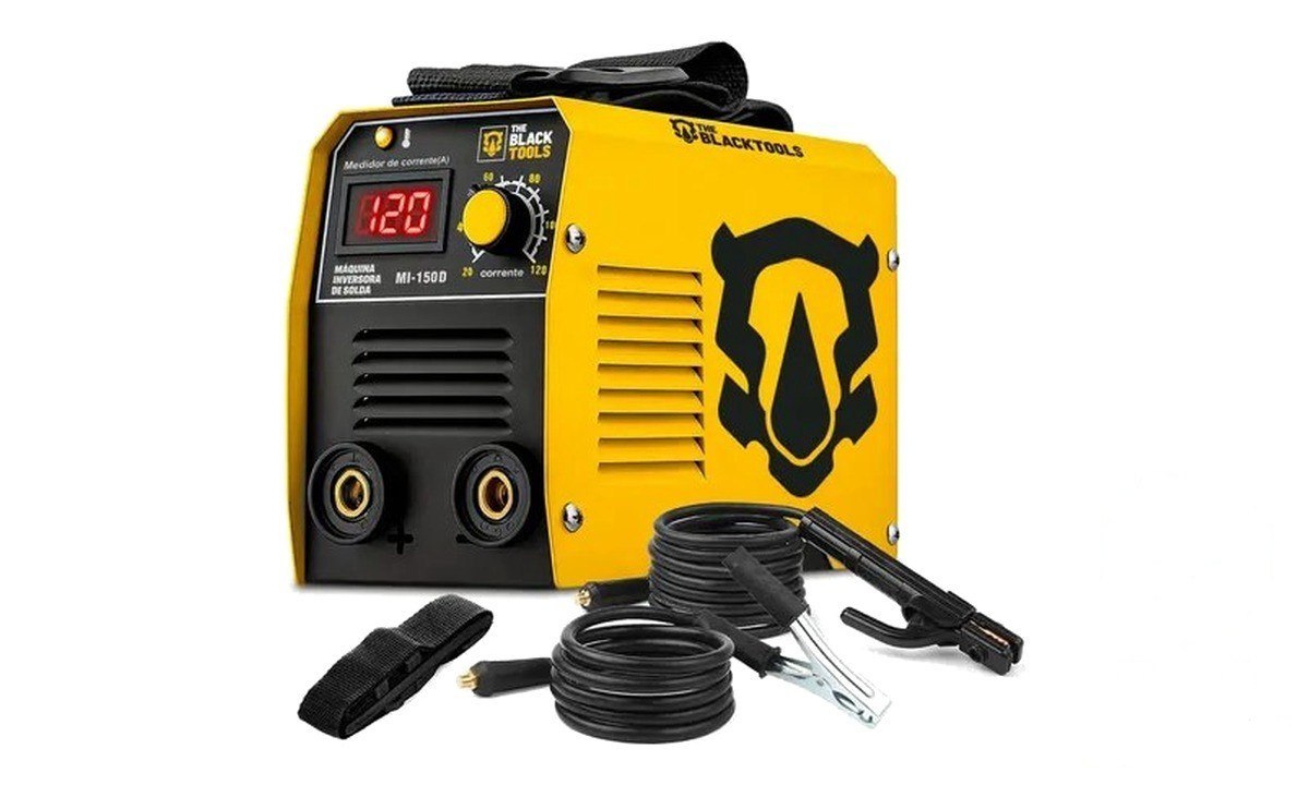 ➡️ Máquina Inversora De Solda Portatil Mma Eletrodo MI150D 120A The Black Tools