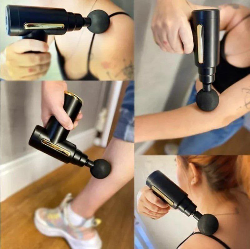 Massageador Pistola Elétrica Profissional Muscular Portátil Aparelho Fisioterapia Corporal