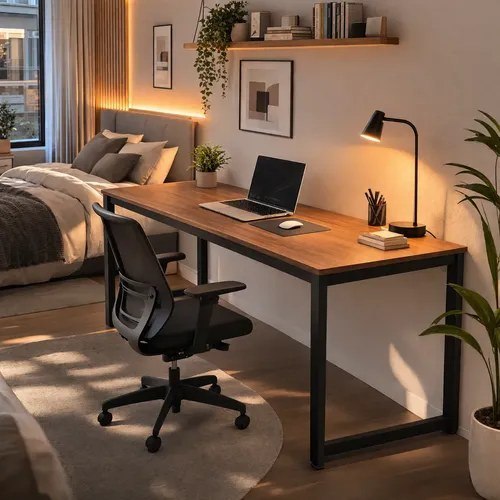 ⚠️ Mesa Estilo Industrial Para Escritório 150cm Com Pés Metal Madeira