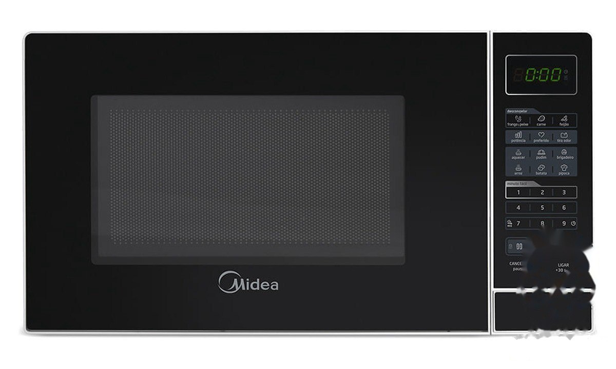 ➡️ MICRO-ONDAS 20L BRANCO PORTA PRETA MINUTO FÁCIL MIDEA 220V